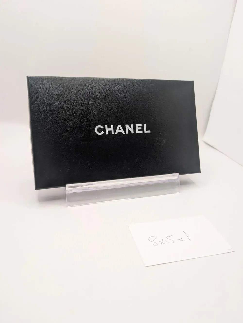 Authentic Chanel Empty Gift Box Black Glossy 8x5x1